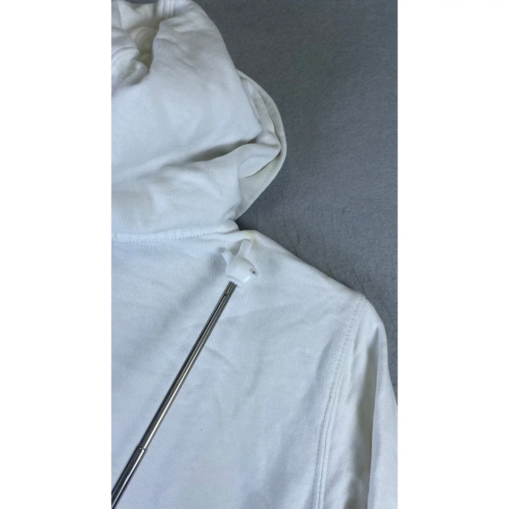 Polo Ralph Lauren Hoodie Mens S White Good Big Pony Full Zip Fleece Sweatshirt